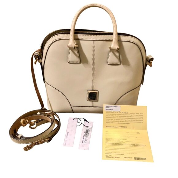 Dooney & Bourke Handbags - Dooney & Bourke Bobo Satchel Purse Used Bone Minor Wear
